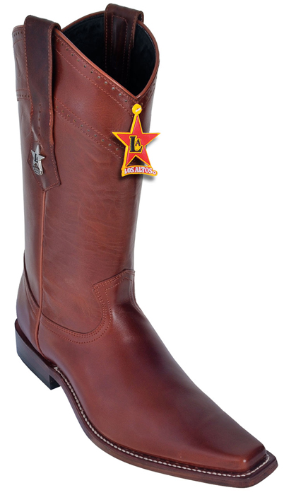 Los Altos Honey Genuine Vergel Square Toe Cowboy Boots 738951